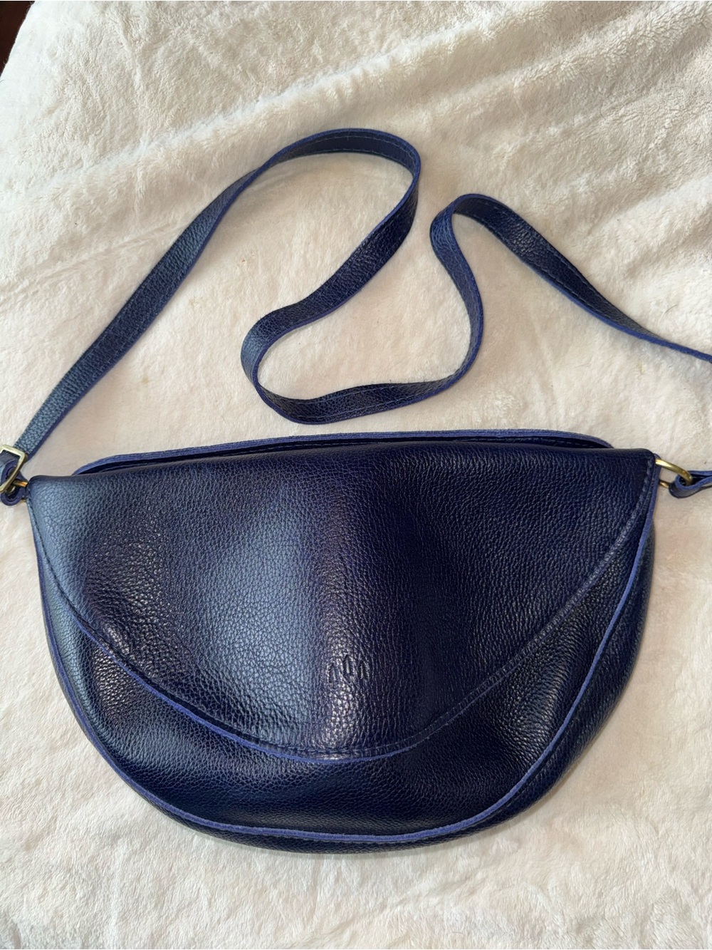 Portland Leather Large Koala Crossbody Bag - Cobalt